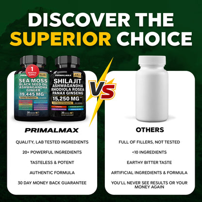 PrimalMax - Sea Moss & Shilajit Ultimate Supplement Bundle