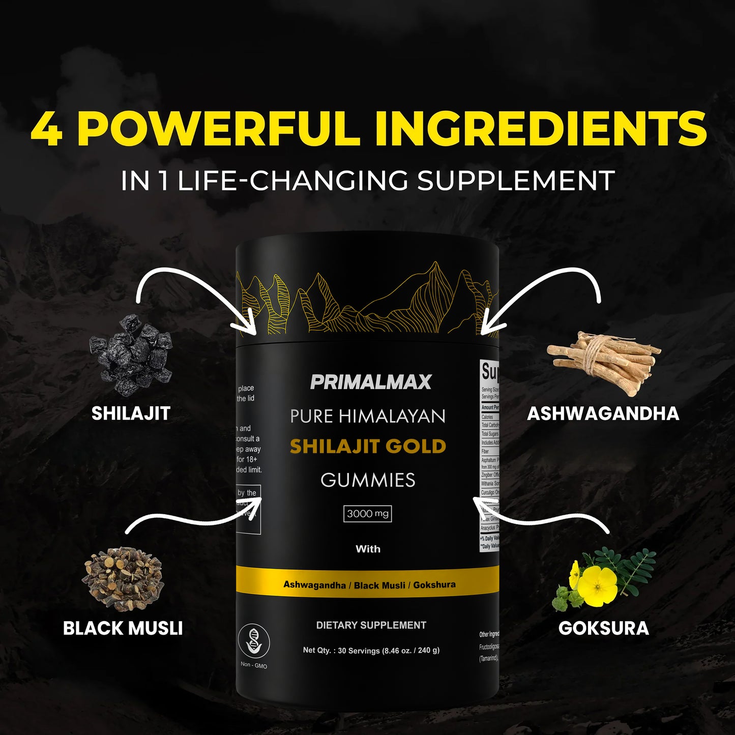 PrimalMax - Pure Shilajit Gummies